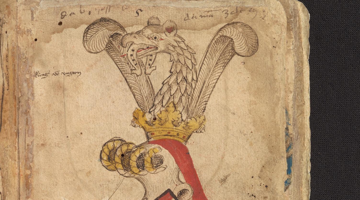 V.15._Richental – St. Georgeni kézirat. Karlsruhe_fol. 146v Cillei, Garai, Stiborici, Ozorai